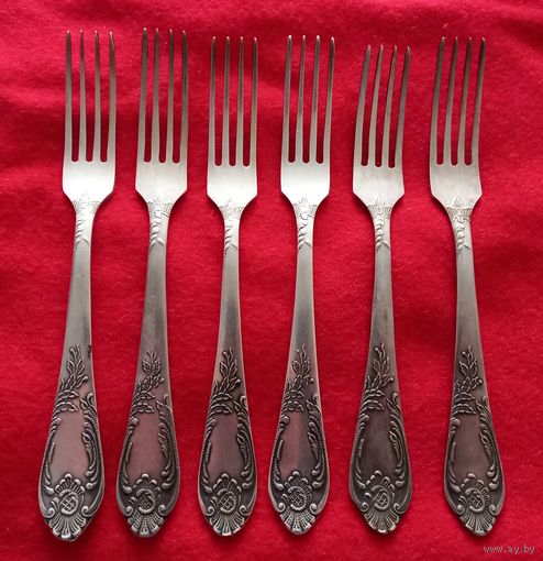 Мельхиор СССР.МНЦ. Набор столовых вилок