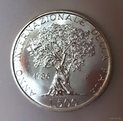 С рубля! 500 ЛИР 1986 Италия - год мира