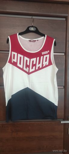 Фирменная майка Bosco на 48 размер, новая. Длина 69 см, ПОгруди 52 см. Из хлопка высшего качества. Стоила на порядок дороже.