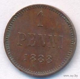 1 пенни 1888 год _состояние VF/XF