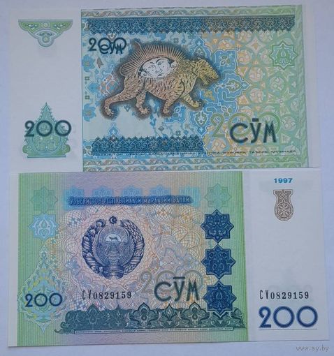 Узбекистан 200 сум 1997 года UNC
