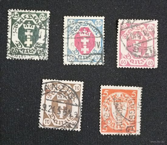 Данциг старые марки герб