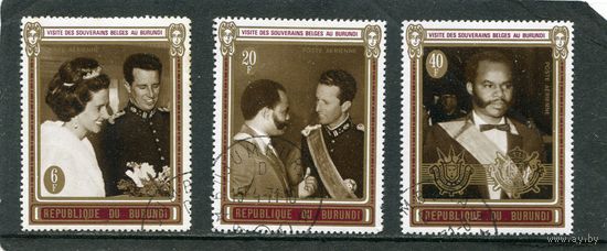 Бурунди. Визит бельгийской королевы Фабиолы и короля Бодуэна