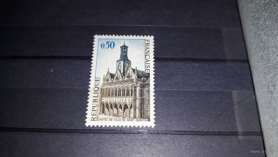 Марка Франция архитектура туризм города часы 1967