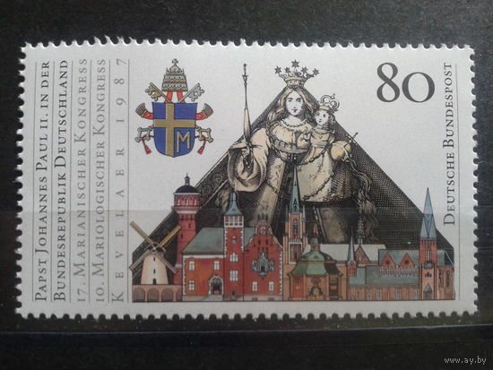 ФРГ 1987 Визит Папы Иоанна-Павла 2** Михель-2,2 евро
