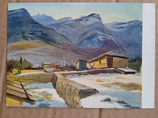 1957. Богаткин. К вечеру в горах. Крым