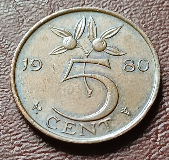 Нидерланды 5 центов, 1980    ( 2-1-1 )