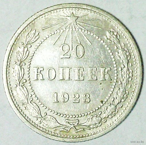 РАСПРОДАЖА!!! - РСФСР 20 копеек 1923 год  (серебро)
