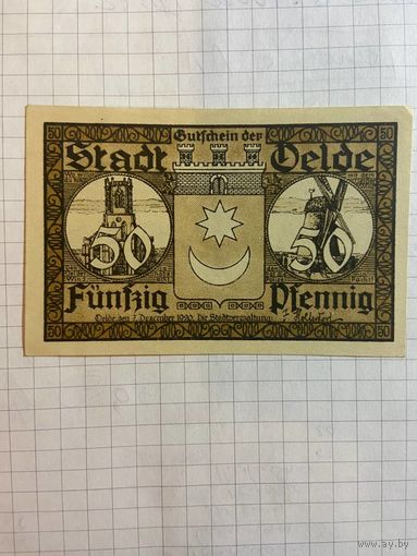 50 пфеннингов (нотгельды) г. Германия.