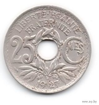 ФРАНЦУЗСКАЯ РЕСПУБЛИКА . 25 САНТИМОВ 1927