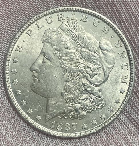 Монета США 1 доллар 1887 год. Доллар Моргана.