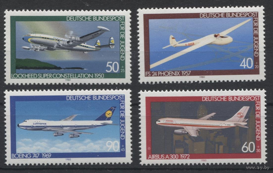 Германия. 1980 год. Авиация. Самолеты **