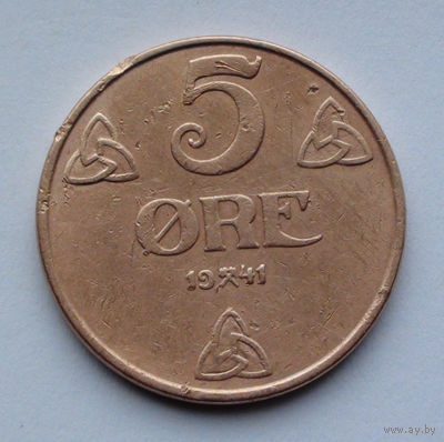 Норвегия 5 эре, 1941