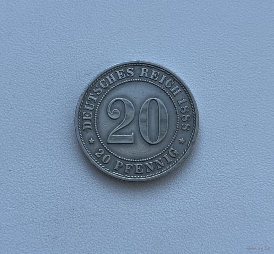 ГЕРМАНИЯ  20 пфенниг 1888 г.