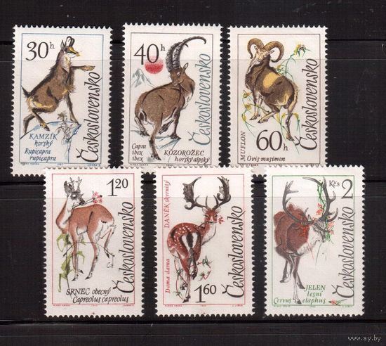 Чехословакия-1963,(Мих.1441-1446) , ** , Фауна