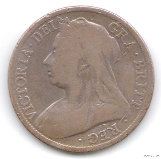 Великобритания 1/2 кроны 1896 г. Ag. Оригинал