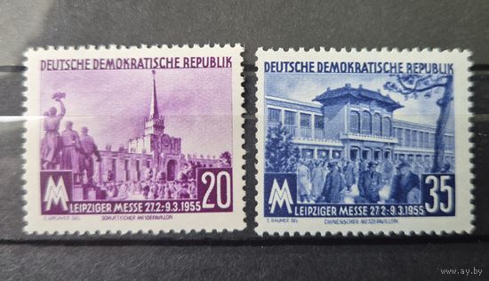 Германия, ГДР 1955 г. Mi.447-448 MNH** полная серия