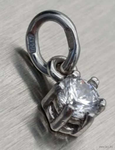 Кулон Капля Росы. Серебро.