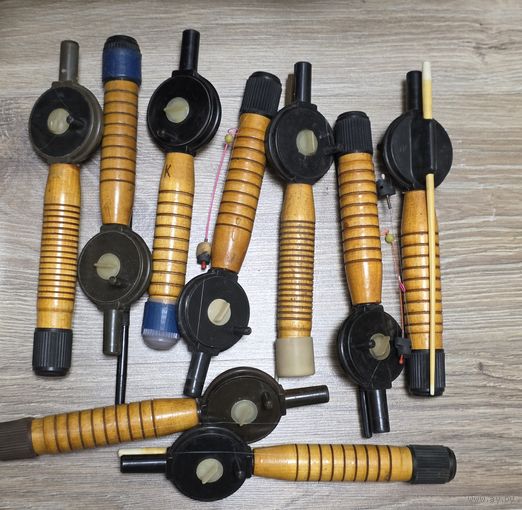 Удочка для зимней рыбалки СССР с деревянной ручкой любая на выбор поштучно