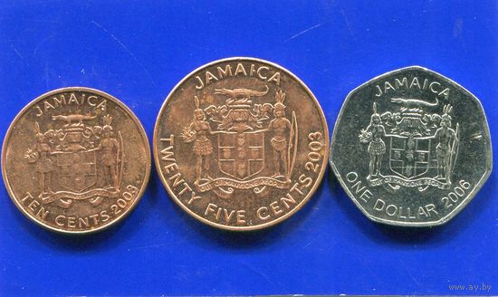 Ямайка 3 монеты ( 10 + 25 + 100 ) центов