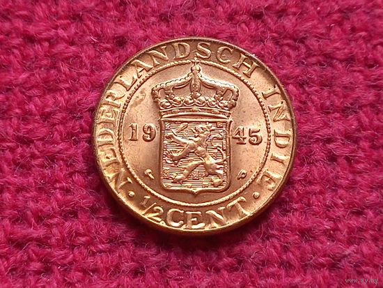 Нидерландская (Голландская) Индия 1/2 цента 1945 г.