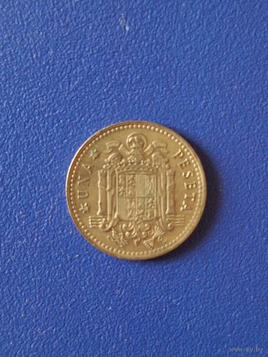 Испания 1 песета 1975 (80) года (Хуан Карлос)