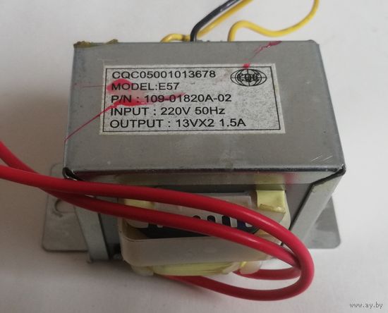 Трансформатор силовой, 2*13V, 1.5A