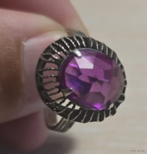 Антикварное советское русское кольцо из чистого серебра 875 женское