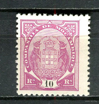 Португальские колонии - Мозамбик (Comp de Mocambique) - 1895 - Слоны с гербом 10R - [Mi.13A] - 1 марка. Чистая без клея.  (Лот 17HZ)-TG3P46