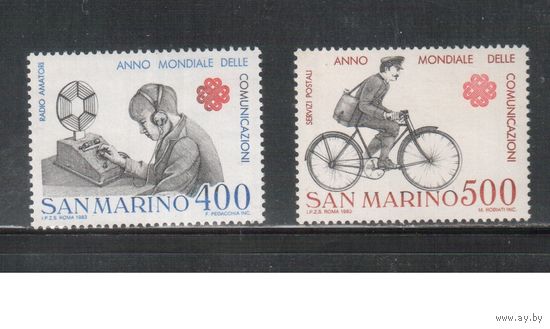 Сан-Марино-1983 (Мих.1280-1281) , ** , Велосипед, ЕВРОПА(полная серия)