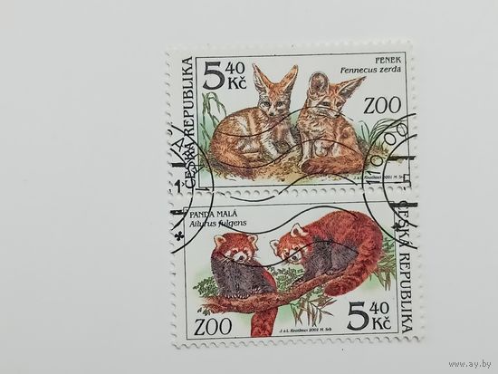Чехия 2001. Охрана природы - Животные зоопарка. Сцепка