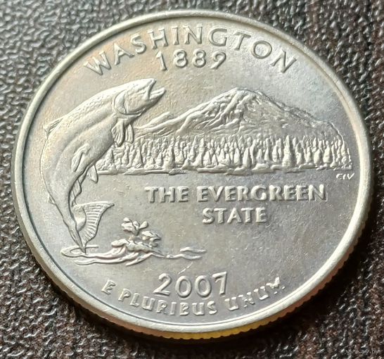 США, 2007    D   Квотер штата Вашингтон    ( 1-5-7 )