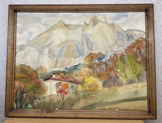 Доморад Владимир Александрович,акварель "Гора Ай-петри" 50-40 см.