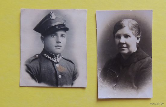 Фото "Жолнер", "Жена кочегара, с печатью и оттиском, с документа", Зап. Бел., 1920-1930-е гг., 7*5 см. Цена за единицу