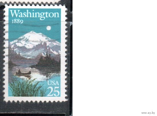 США-1989, (Мих.2030),  гаш., Штат Вашингтон, Гора (одиночка)