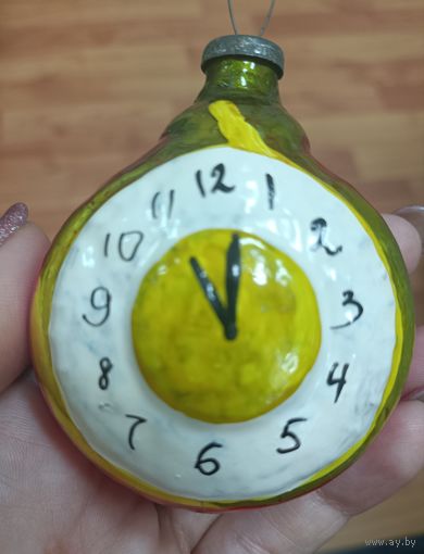 Елочные игрушки, стекло, часы, курарты