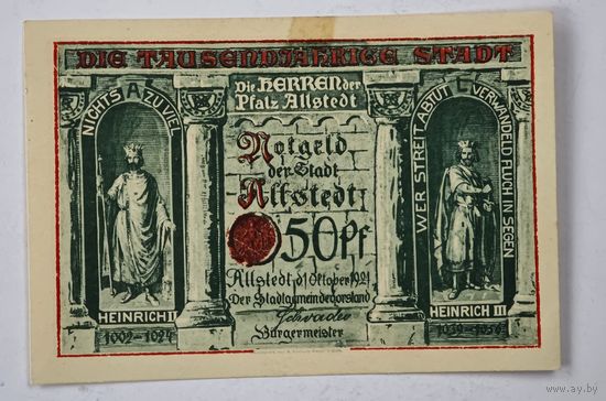 50  пфеннигов  Германия нотгельд