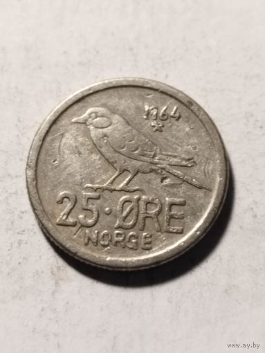 Норвегия 25 оре 1964
