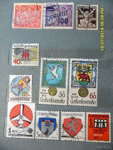 11 марок - цена за все. /Чехословакия/