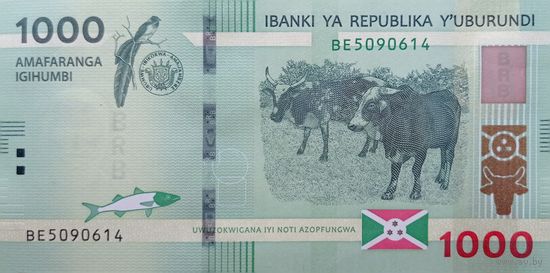Werty71 Бурунди 1000 франков 2021 UNC банкнота