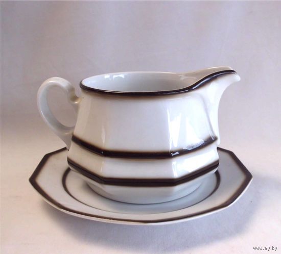 Соусник на тарелке Фарфор Германия Бавария WINTERLING 1950 год