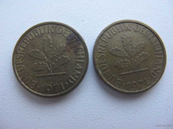 ФРГ   5 пфеннигов 1971   F.  J.