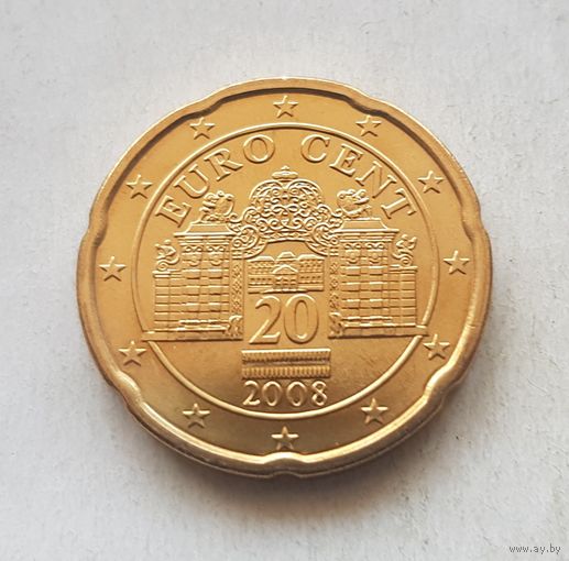 20 евроцентов  2008 г  Австрия  UNC