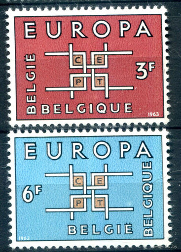 Бельгия - 1963г. - Europa CEPT - 2 марки - полная серия, MLH, MH [Mi 1320-1321]. #2-Be-54-B-1