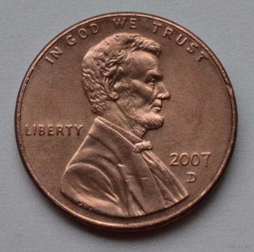 США, 1 цент 2007 г. D