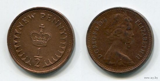 Великобритания. 1/2 нового пенни (1974)