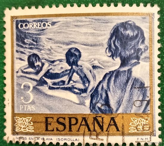 Испания 1964. Картина Хокина Соролье. Дети на пляже
