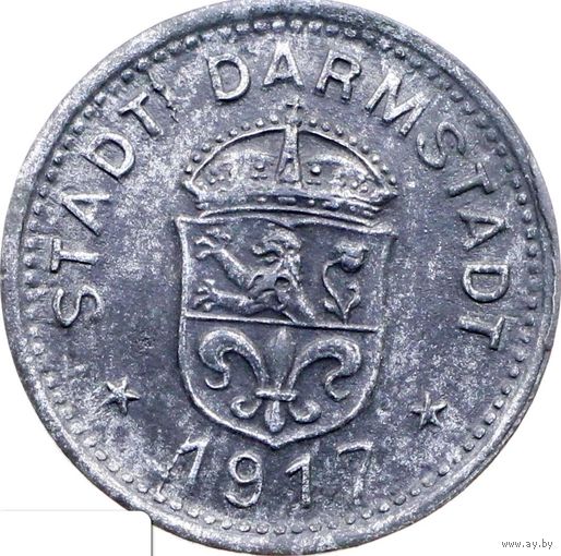 РАСПРОДАЖА!!! - ГЕРМАНИЯ ДАРМШТАДТ 10 пфенигов 1917 год