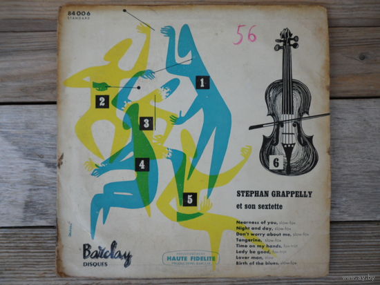 Пластинка (10") - Стефан Граппелли (Stephan Grappelly) со своим секстетом - Barclay, France