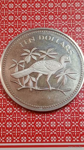 Белиз 10 долларов 1974 райская птица